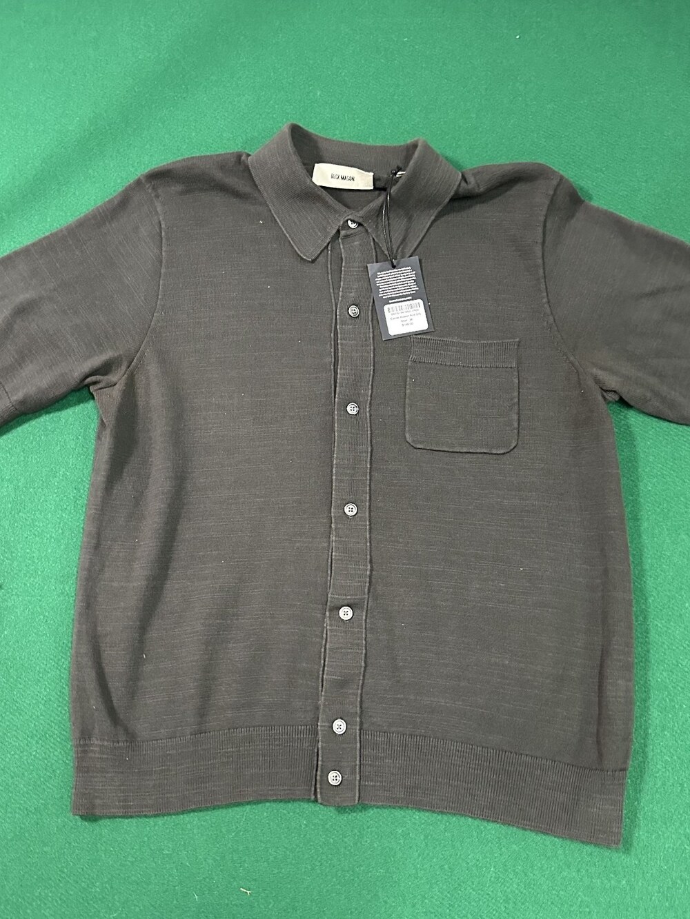 Buck Mason Caviar Avalon Knit S/S Shirt Sz MEDIUM MSRP 148 [DC12]
